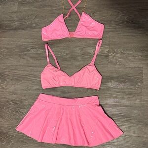 Pink Latex 3 pc Set